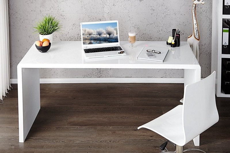 enzo white high gloss computer office desk 4