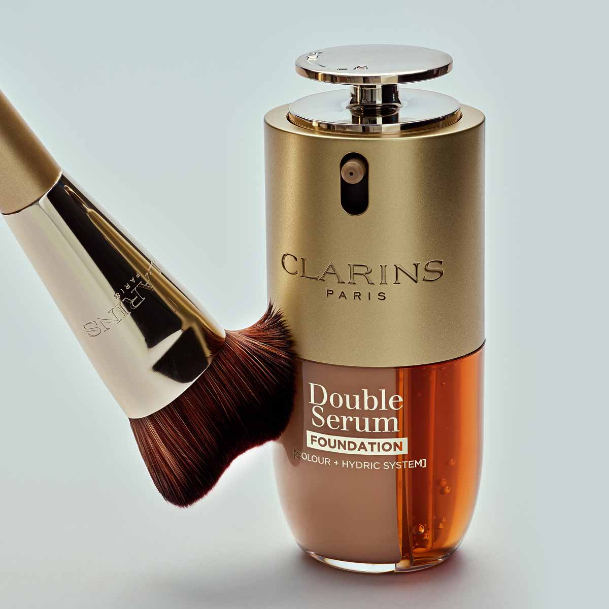 Product name: Double Serum Foundation 2026  Item name: DOUBLE SERUM FOUNDATION L4N RETAIL PRODUCT 30ML  EAN: 3666057362590  SKU: 80119229Height: 11.0 cmWidth: 4.9 cmLength: 11.0 cmDAM ID: 1887275Rights: Asset is free for use in specific channelsMedia rights: IP Rights  Owners: Clarins Studio  Start of Rights: 2025-12-31  Expiration: 2028-12-31  Assigned Rights: No  Usages: Digital, Digital on line inc. CRM & PR, Global Digital inc. E-Retailers, Global Digital inc. Media, PR  Rights Region: Worldwide