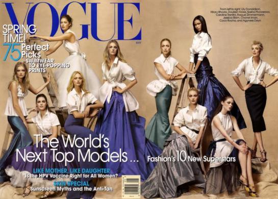 vogue-may-2007-featuring-lily-donaldson-hilary-rhoda-doutzen-kroes-sasha-pivovarova-caroline-trentini-raquel-zimmermann-jessica-stam-chanel-iman-coco-rocha-e-agyness-deyn