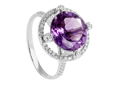 ZAKS bijelo zlato 18 kt briljanti i ametist DSR1009-1 mpc 6.80000 kn cr