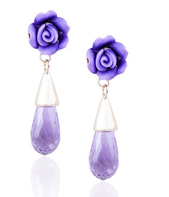 Srebrne pozlacene nausnice s ametistima 372 kn zlatarne Zaks 1 cr