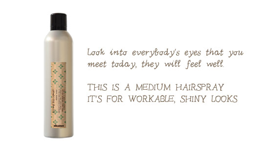 medium hairspray - poruka