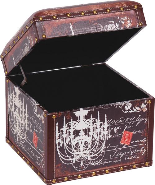 Lesnina dekorativna skrinja od drva i umjetne koze 30x30x28 cm 199kn