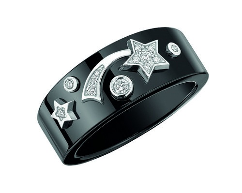Bague Cosmique Noire MM cr