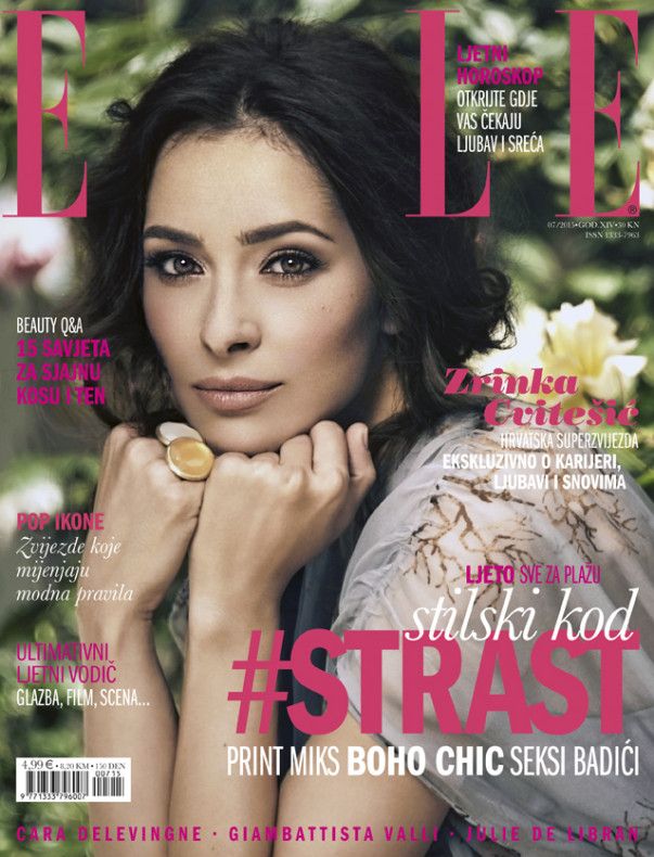 Zrinka Cvitesic - Elle Magazine Cover Croatia July 2015