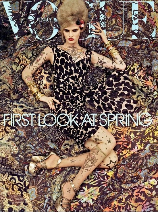  Vogue Italia December 2007 - Lara Stone