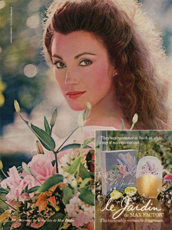 max factor le jardin jane seymour perfume ad vintage 2