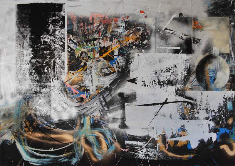 Boris Guina City 2016 akril na platnu 135x190 cm