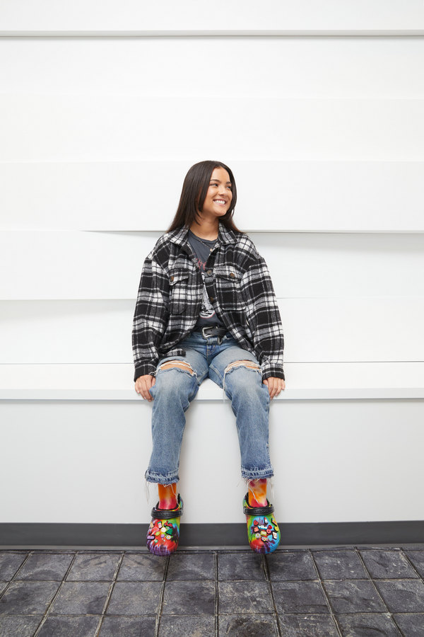 Classic Tie Dye Lined Clog On Figure