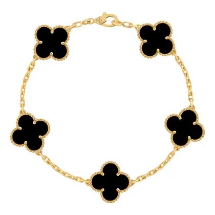 black yellow gold vintage alhambra van cleef arpels bracelet 59377000 1 3