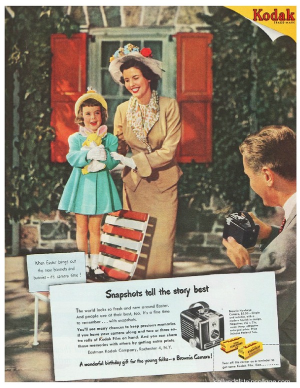 L Vintage Kodak Ad 1952 R Vintage Kodak Camera Ad 1950 c2r