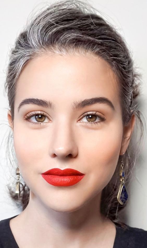 Gray hair vintage roll curls